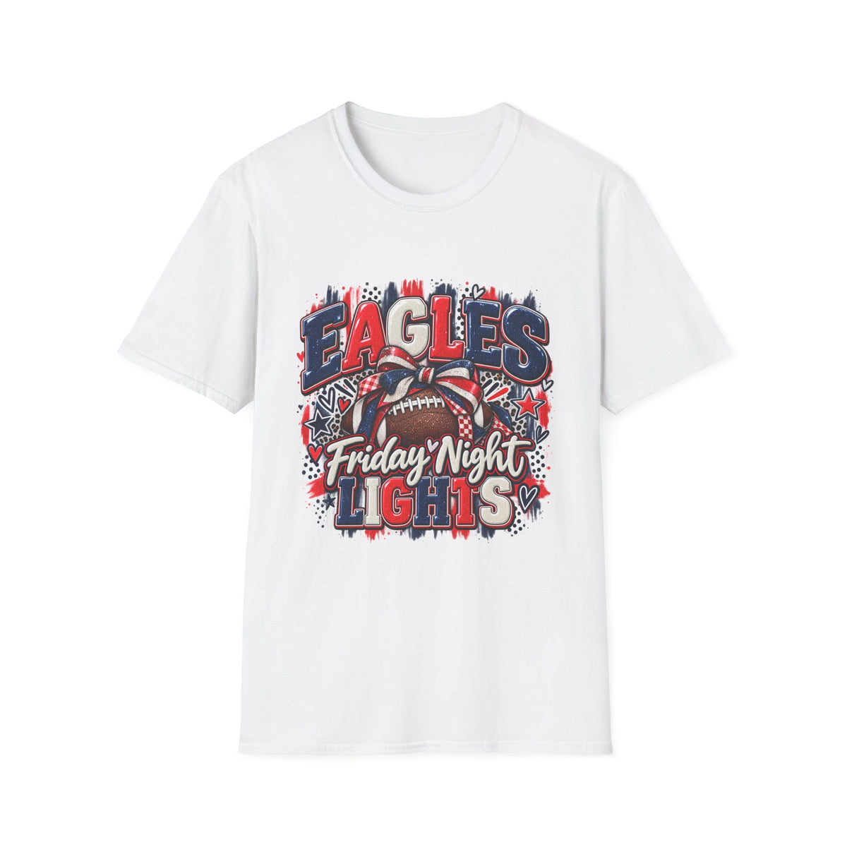 Friday Nights & Eagles Lights Shirt | Eagles Game Day Tee | High School Football Spirit Shirt | Red White Blue Team Tee