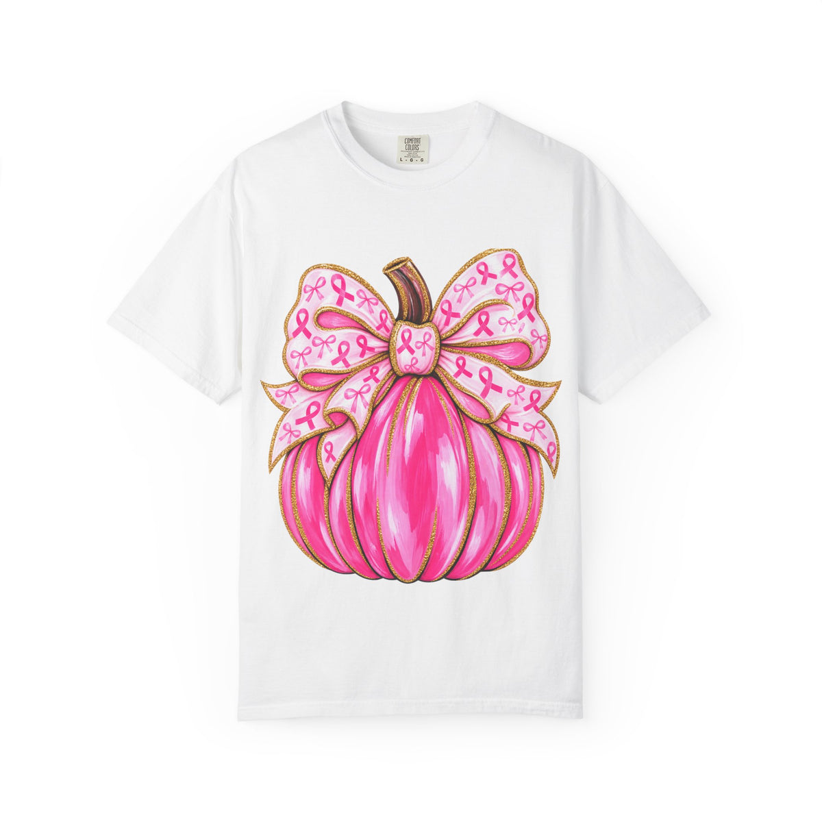 Pink Ribbon Pumpkin T-Shirt — Breast Cancer Awareness Tee