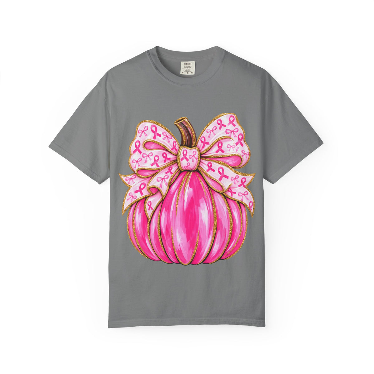 Pink Ribbon Pumpkin T-Shirt — Breast Cancer Awareness Tee