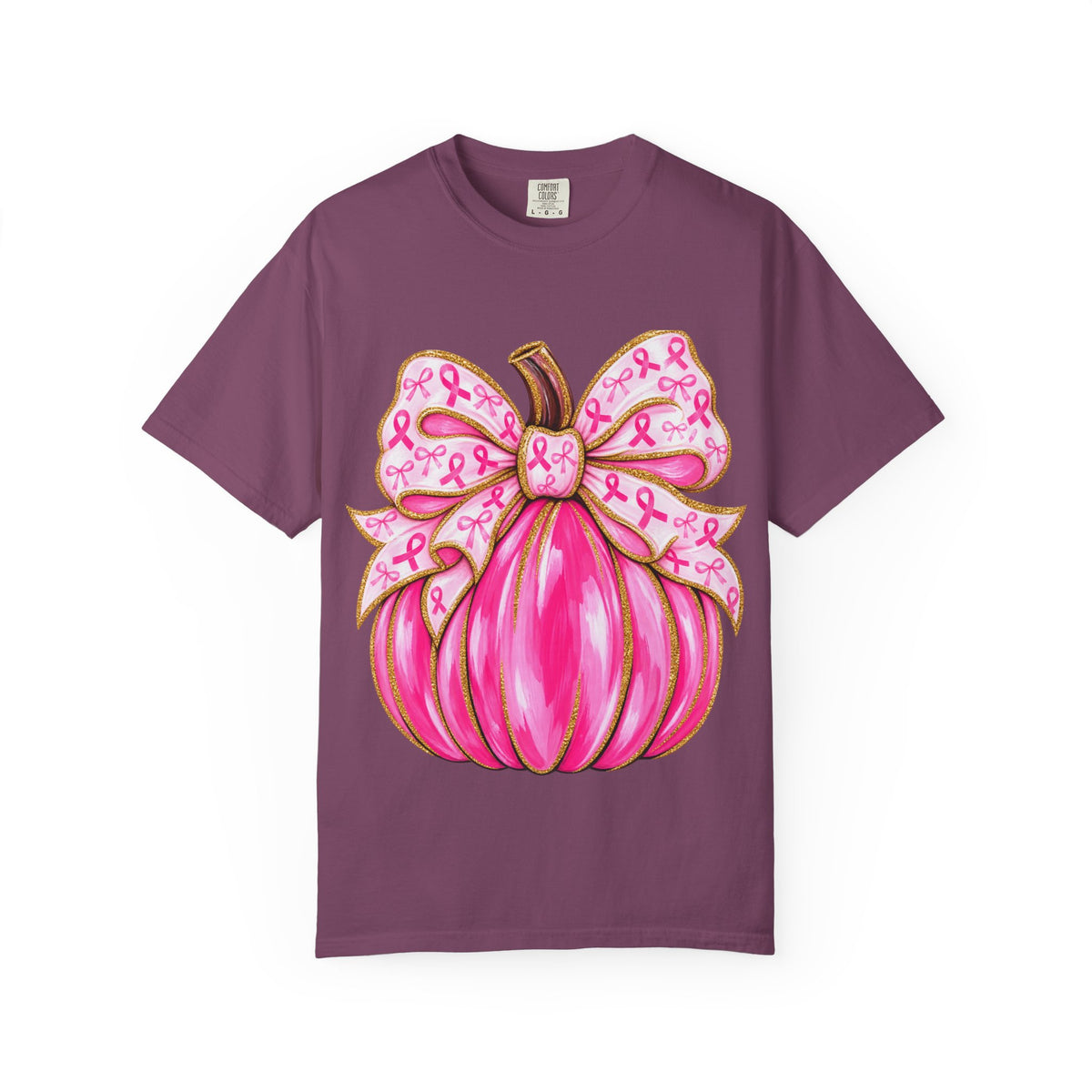 Pink Ribbon Pumpkin T-Shirt — Breast Cancer Awareness Tee