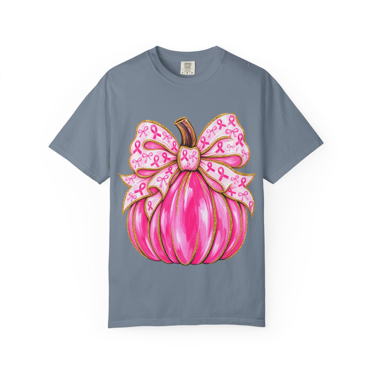 Pink Ribbon Pumpkin T-Shirt — Breast Cancer Awareness Tee