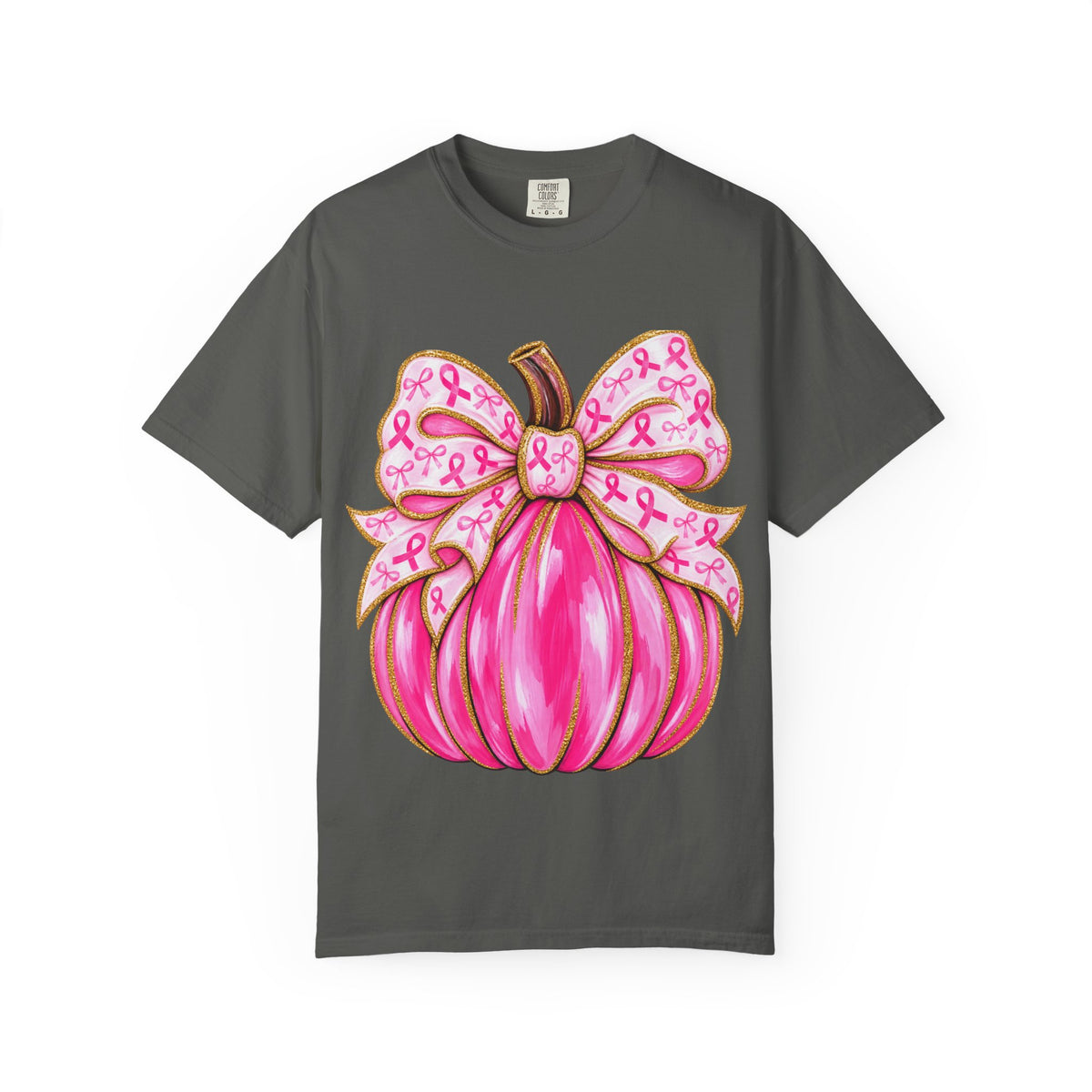 Pink Ribbon Pumpkin T-Shirt — Breast Cancer Awareness Tee
