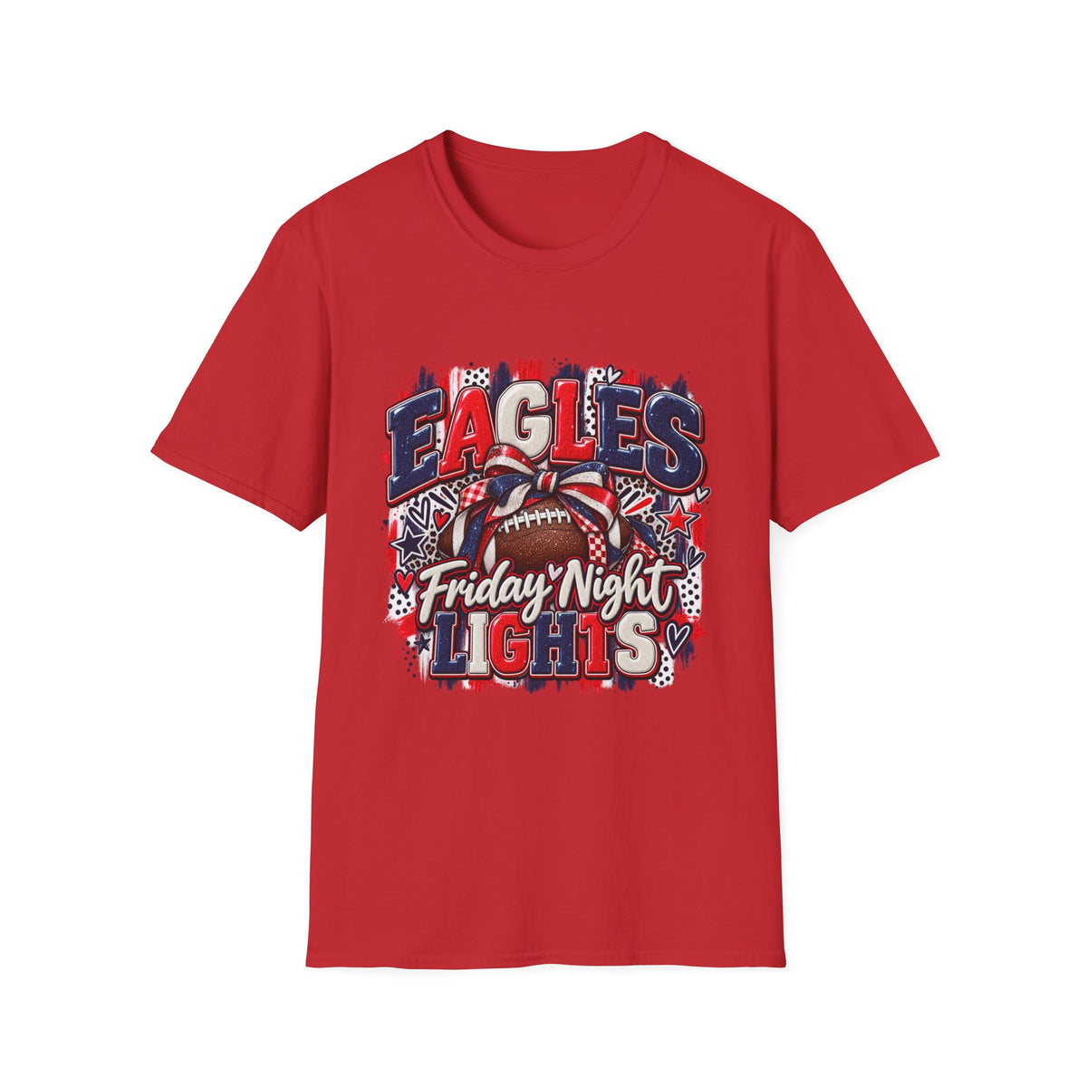Friday Nights & Eagles Lights Shirt | Eagles Game Day Tee | High School Football Spirit Shirt | Red White Blue Team Tee