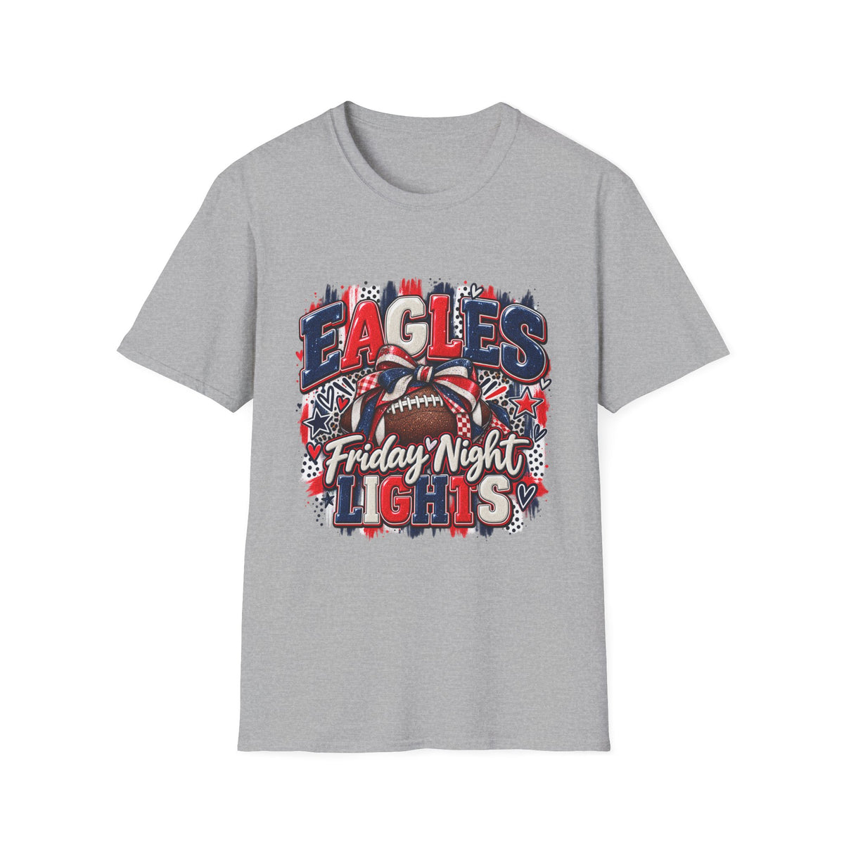 Friday Nights & Eagles Lights Shirt | Eagles Game Day Tee | High School Football Spirit Shirt | Red White Blue Team Tee