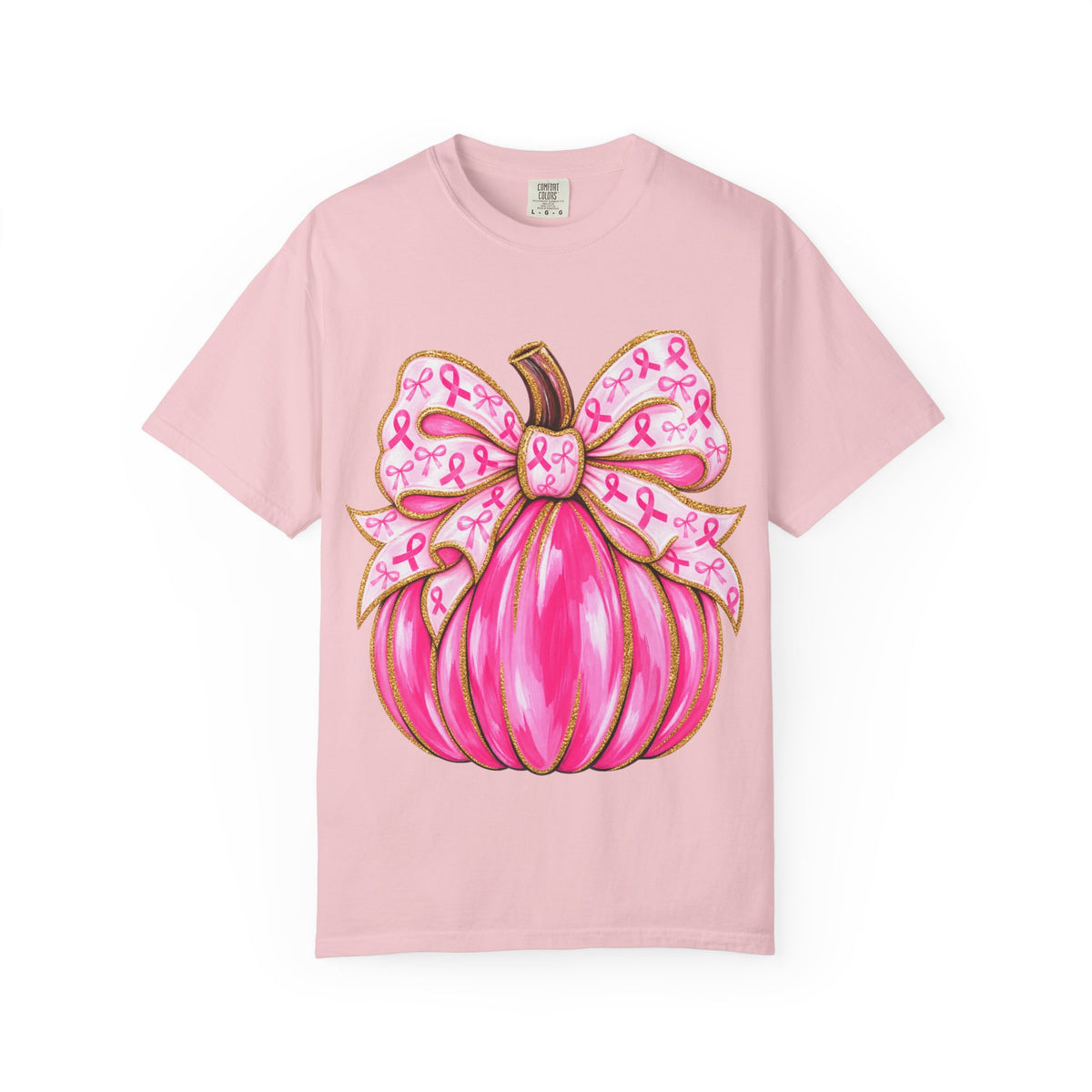 Pink Ribbon Pumpkin T-Shirt — Breast Cancer Awareness Tee