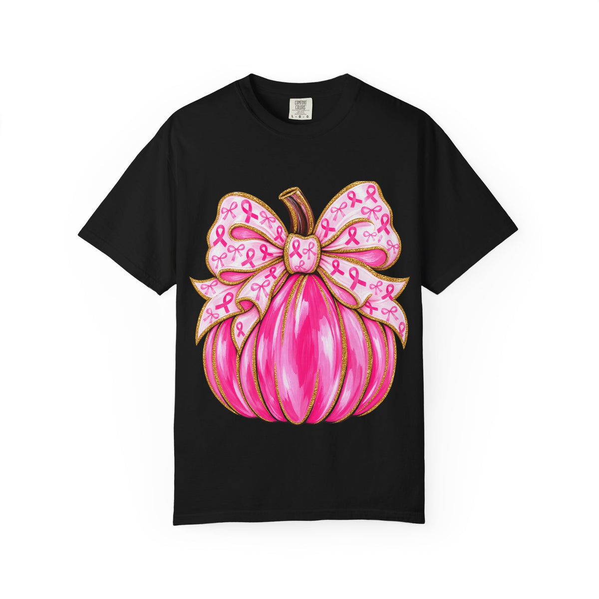 Pink Ribbon Pumpkin T-Shirt — Breast Cancer Awareness Tee