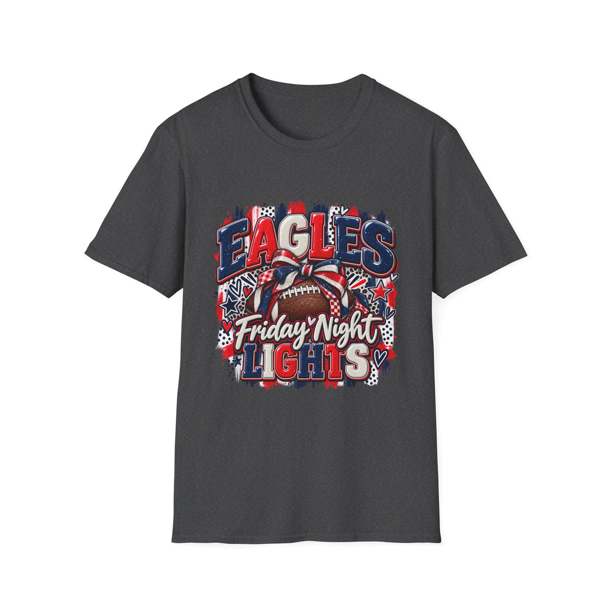Friday Nights & Eagles Lights Shirt | Eagles Game Day Tee | High School Football Spirit Shirt | Red White Blue Team Tee