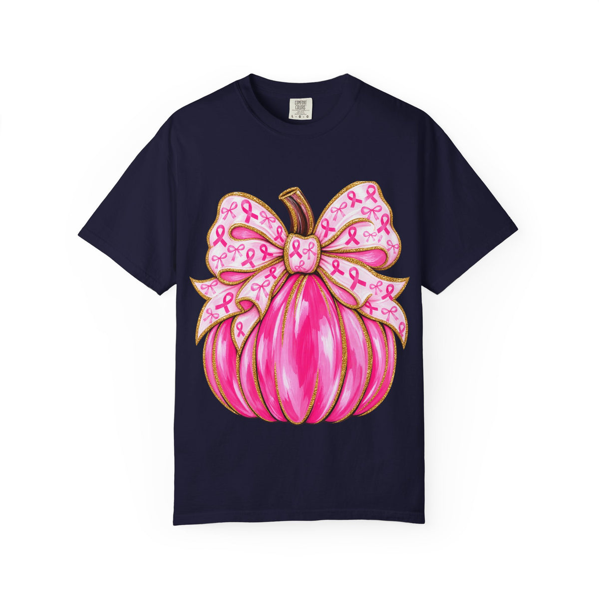 Pink Ribbon Pumpkin T-Shirt — Breast Cancer Awareness Tee
