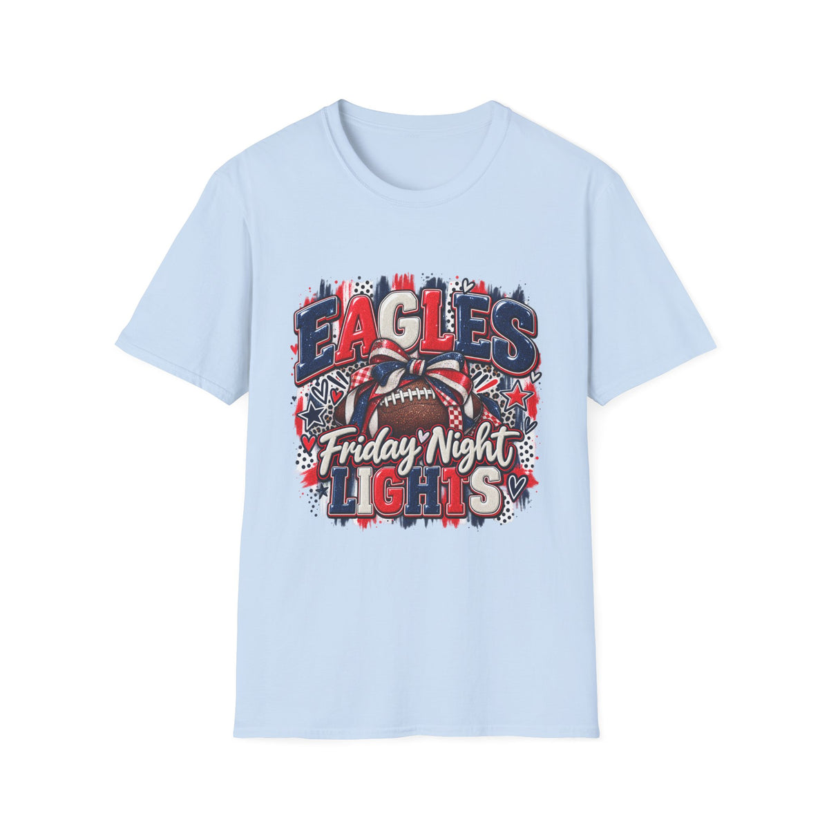 Friday Nights & Eagles Lights Shirt | Eagles Game Day Tee | High School Football Spirit Shirt | Red White Blue Team Tee